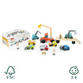 Load image into Gallery viewer, Wood Construction Vehicle Set (14 pieces)