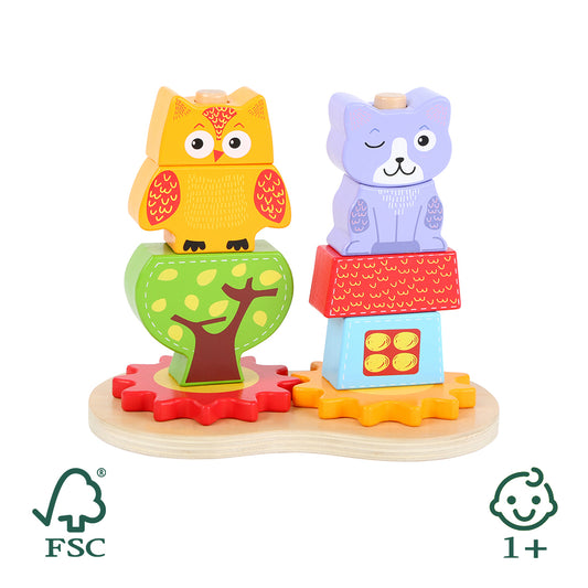 Stacking Game Cat and Owl