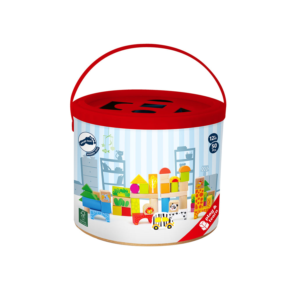 Wooden Building Blocks Zoo