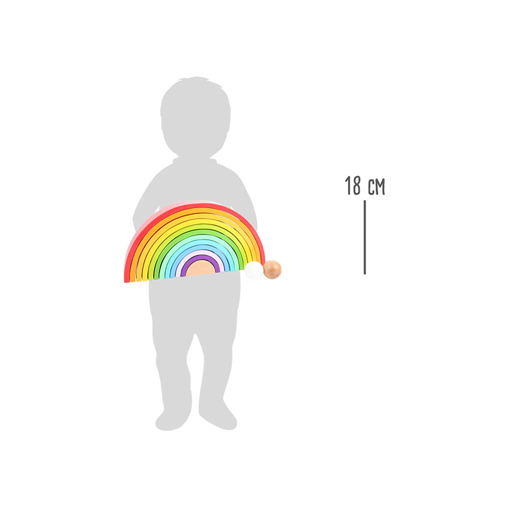 Wooden building blocks rainbow
