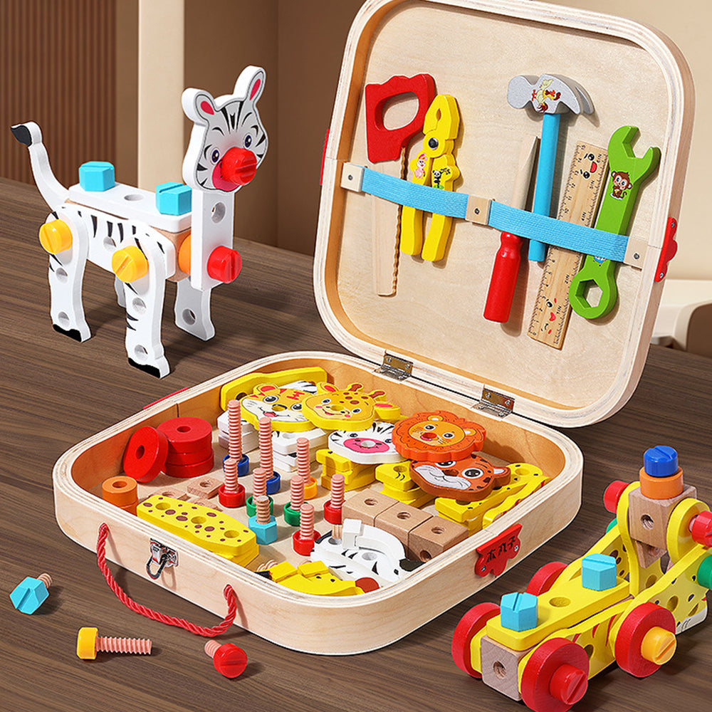 Wood Construction Tool Set for Kids