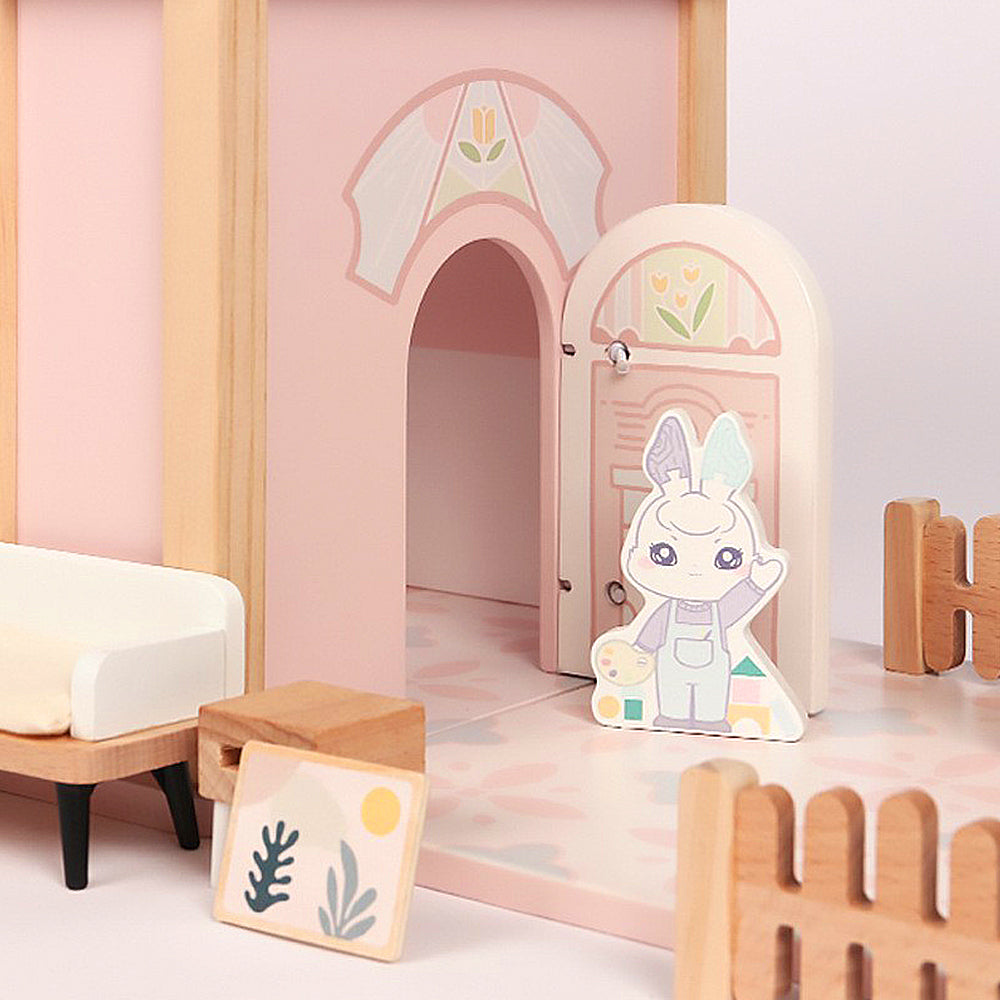 Dollhouse Wooden Dolls House with Furniture and Accessories
