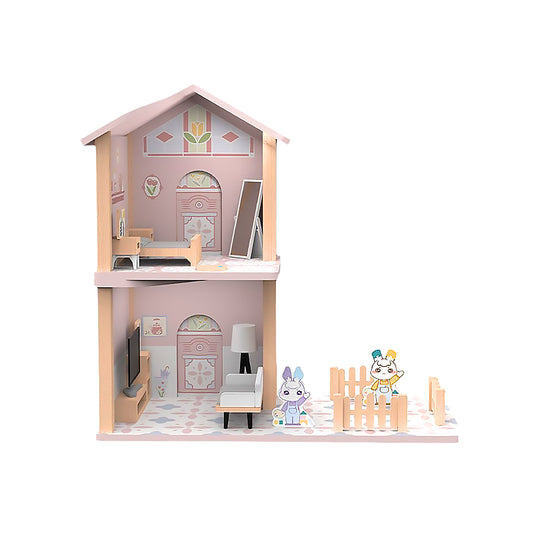 Dollhouse Wooden Dolls House with Furniture and Accessories