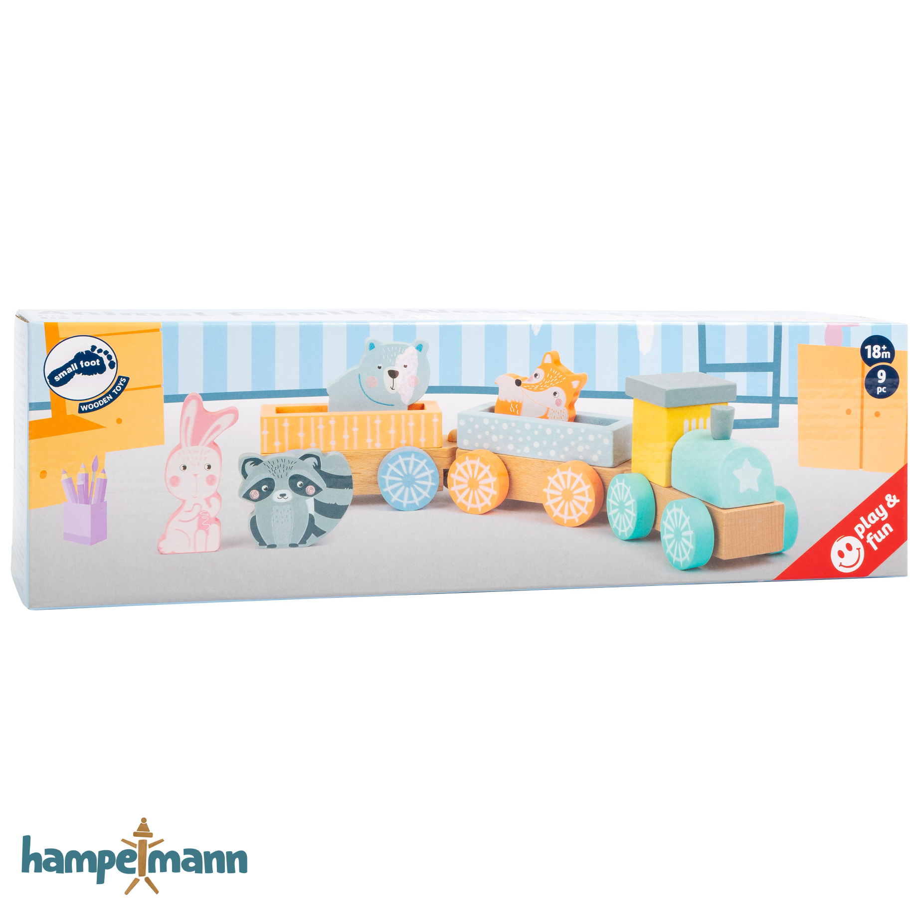 Holzzug Pastell - hampelmann