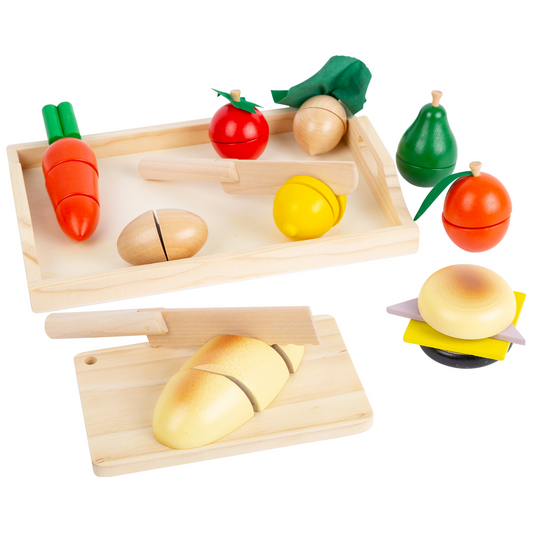 Breakfast tray for cutting