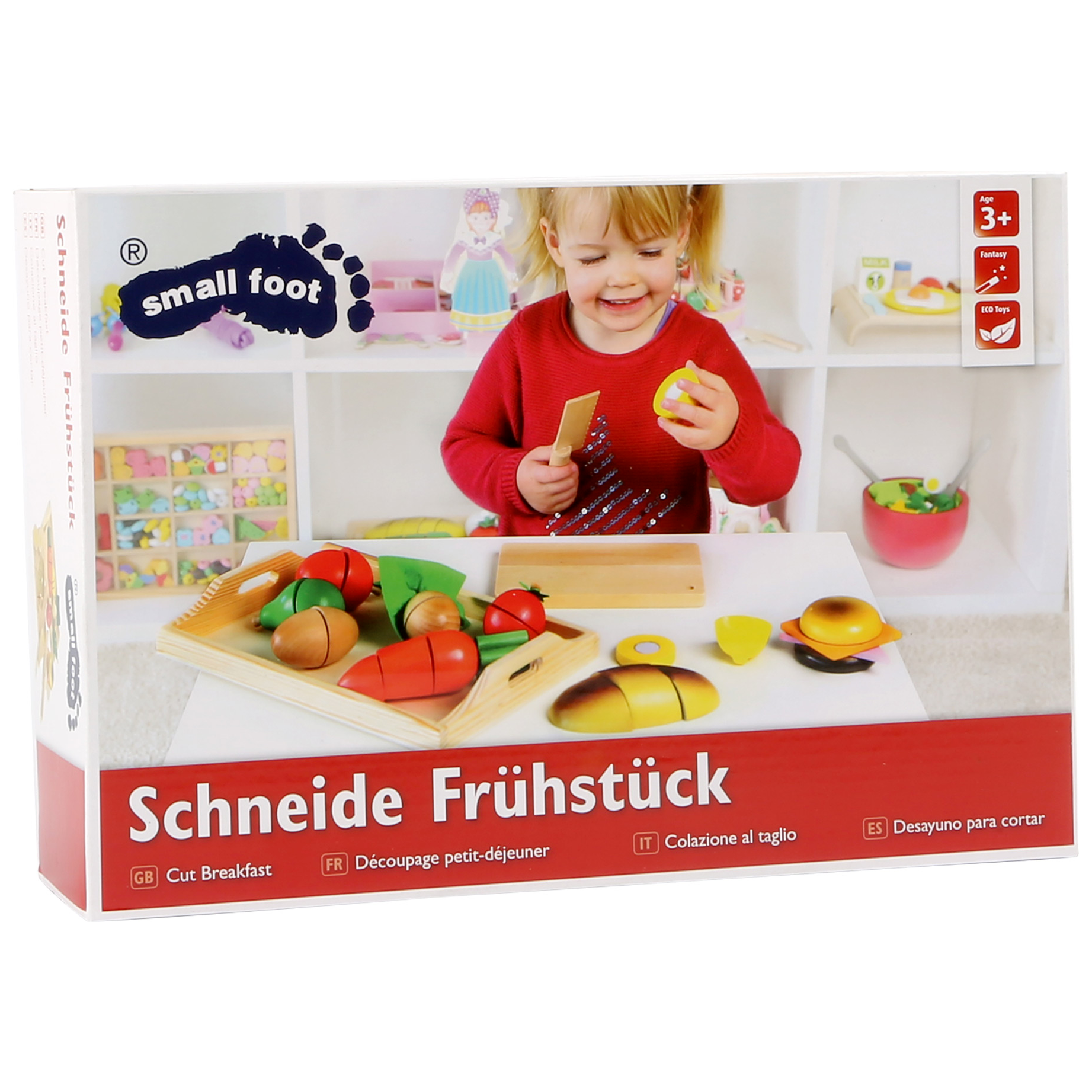 Breakfast tray for cutting