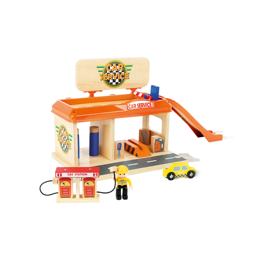 Atelier de réparation automobile avec station-service