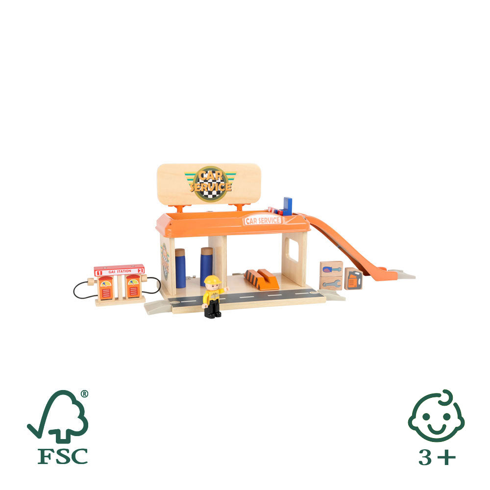 Atelier de réparation automobile avec station-service