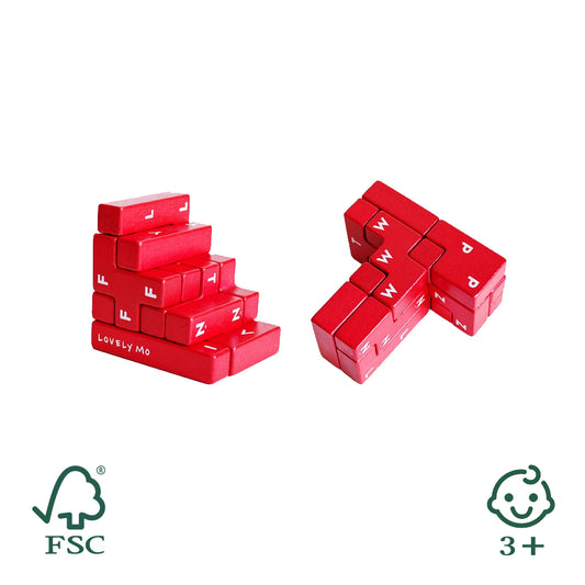 Wooden letter and number blocks